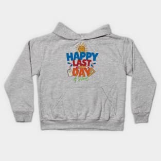 happy last day of school 2023 Kids Hoodie